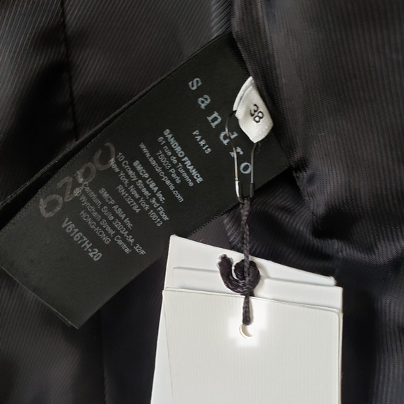 NWT Sandro Wool Blazer Coat Jacket Sz 38 - Picture 4 of 14